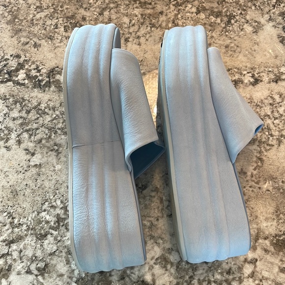 Free People Harbor Platform Sandal Indigo Blue EU 38 US 8 - Picture 9 of 9